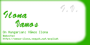 ilona vamos business card